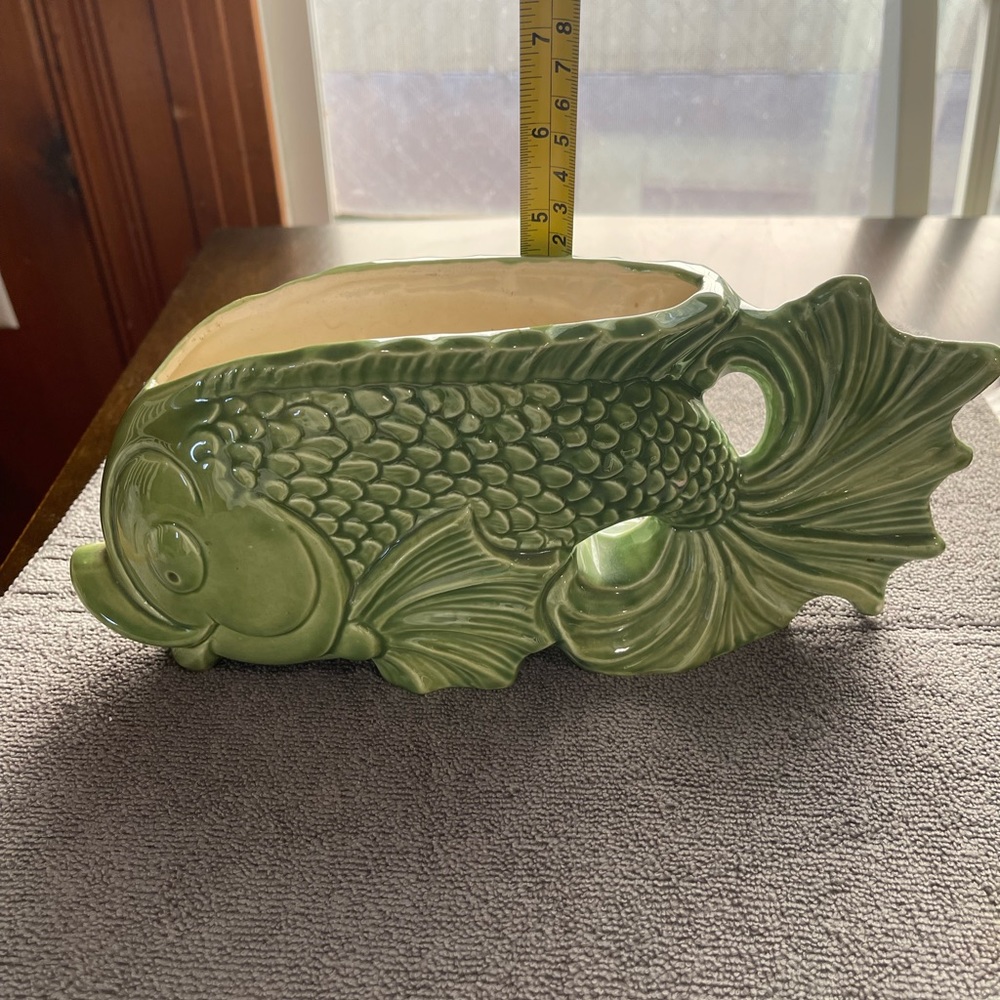 Green Fish Vase